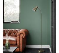 GoodHome Hetange Satin Antique Brass Effect Floor Lamp