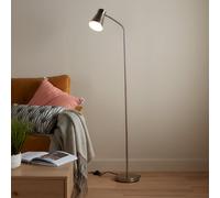 GoodHome Hetange Satin Nickel Effect Floor Light