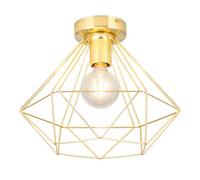 GoodHome Hexagon Gloss Metal Brass Effect Ceiling Light