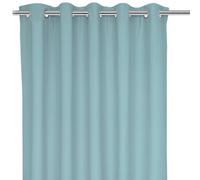 GoodHome Hiva Light Blue Solid Dyed Lined Eyelet Curtain (W)167Cm (L)228Cm, Pair