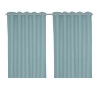 GoodHome Hiva Light Blue Solid Dyed Lined Eyelet Curtain (W)228Cm (L)228Cm, Pair