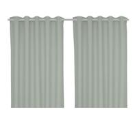 GoodHome Hiva Light Grey Solid Dyed Lined Eyelet Curtain (W)117Cm (L)137Cm, Pair