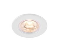 GoodHome Hodgkin Matt White Fixed Led Fire-Rated Warm White Downlight Ip65