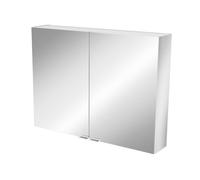 GoodHome Imandra Compact Matt Mirror Effect Double Bathroom Cabinet Mirrored (H)600mm (W)800mm