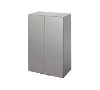 GoodHome Imandra Deep Gloss Anthracite Double Bathroom Wall Cabinet (H)90Cm (W)6Cm