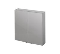 GoodHome Imandra Gloss Anthracite Double Bathroom Wall Cabinet (H)60Cm (W)6Cm
