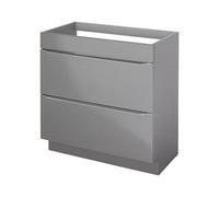 GoodHome Imandra Gloss Anthracite Freestanding Bathroom Cabinet (H) 820mm (W) 800mm