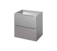 GoodHome Imandra Gloss Anthracite Wall-Mounted Bathroom Vanity Unit (H) 600mm (W) 600mm