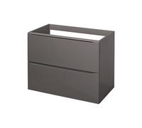 GoodHome Imandra Gloss Anthracite Wall-Mounted Bathroom Vanity Unit (H) 600mm (W) 800mm