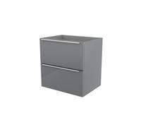 GoodHome Imandra Gloss Grey Wall-Mounted Bathroom Vanity Unit (H) 600mm (W) 600mm