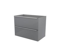 GoodHome Imandra Gloss Grey Wall-Mounted Bathroom Vanity Unit (H) 600mm (W) 800mm