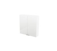 GoodHome Imandra Gloss White Double Bathroom Wall Cabinet (H)60Cm (W)60Cm
