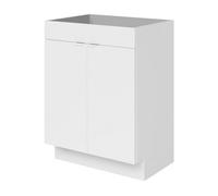 GoodHome Imandra Gloss White Double Bathroom Cabinet (H) 820mm (W) 600mm