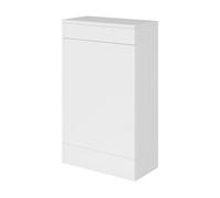 GoodHome Imandra Gloss White Modern Freestanding Toilet Cabinet (H)840mm X (W)500mm