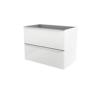 GoodHome Imandra Gloss White Wall-Mounted Bathroom Vanity Unit (H) 600mm (W) 800mm