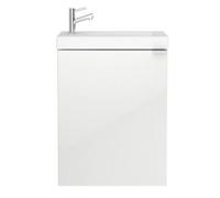 GoodHome Imandra Gloss White Wall-Mounted Vanity Unit & Basin Set (W)604mm (H)550mm