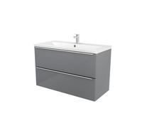 GoodHome Imandra Grey Wall-Mounted Vanity Unit & Basin Set - Includes Nira Basin (W)1004mm