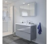 GoodHome Imandra Grey Wall-Mounted Vanity Unit & Basin Set (W)1004mm