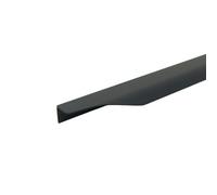 GoodHome Imandra Matt Black Bathroom Curved Edge Handle (L)100Cm (D)39mm, Set Of 2