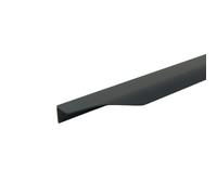 GoodHome Imandra Matt Black Bathroom Curved Edge Handle (L)80Cm (D)39mm, Set Of 2