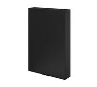 GoodHome Imandra Matt Black Bathroom Double Wall Cabinet (H)90Cm (W)60Cm