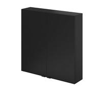 GoodHome Imandra Matt Black Double Wall Cabinet (W)600mm (H)600mm