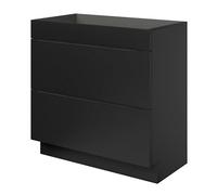 GoodHome Imandra Matt Black Freestanding Bathroom Cabinet (H) 820mm (W) 800mm