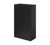 GoodHome Imandra Matt Black Modern Freestanding Toilet Cabinet (W)500mm (H)840mm