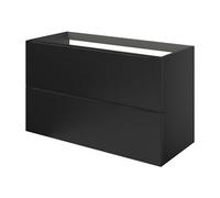 GoodHome Imandra Matt Black Wall-Mounted Bathroom Cabinet (H) 600mm (W) 1000mm