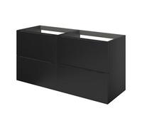 GoodHome Imandra Matt Black Wall-Mounted Bathroom Cabinet (H) 600mm (W) 1200mm