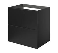 GoodHome Imandra Matt Black Wall-Mounted Bathroom Cabinet (H) 600mm (W) 600mm