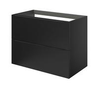 GoodHome Imandra Matt Black Wall-Mounted Bathroom Cabinet (H) 600mm (W) 800mm