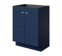 GoodHome Imandra Matt Blue Double Bathroom Cabinet (H) 820mm (W) 600mm