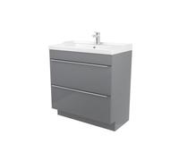 GoodHome Imandra Matt Grey Freestanding Vanity Unit & Basin Set (W)804mm (H)850mm