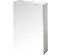GoodHome Imandra Matt Silver Mirror Effect Compact Single Bathroom Cabinet With Mirrored Door (H)600mm (W)400mm