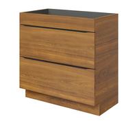 GoodHome Imandra Matt Walnut Effect Freestanding Bathroom Cabinet (H) 820mm (W) 800mm