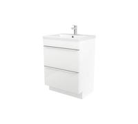 GoodHome Imandra Matt White Freestanding Vanity Unit & Basin Set (W)604mm (H)600mm
