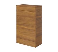 GoodHome Imandra Modern Walnut Effect Freestanding Toilet Cabinet (H)840mm X (W)500mm