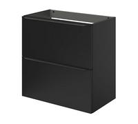 GoodHome Imandra Slimline Matt Black Wall-Mounted Bathroom Cabinet (H) 600mm (W) 600mm