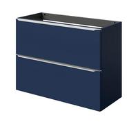 GoodHome Imandra Slimline Matt Blue Wall-Mounted Bathroom Cabinet (H) 600mm (W) 800mm