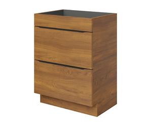 GoodHome Imandra Standard Matt Walnut Effect Freestanding Bathroom Cabinet (H) 820mm (W) 600mm