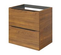 GoodHome Imandra Standard Walnut Effect Wall-Mounted Bathroom Cabinet (H) 600mm (W) 600mm