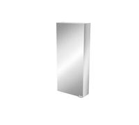 GoodHome Imandra Tall Matt Silver Mirror Effect Single Bathroom Cabinet Mirrored (H)900mm (W)400mm