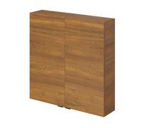 GoodHome Imandra Matt Walnut Effect Bathroom Double Wall Cabinet (H)60Cm (W)60Cm