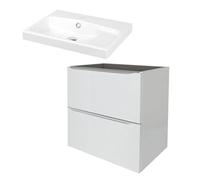 GoodHome Imandra White Wall-Mounted Vanity Unit & Basin Set - Includes Mila Basin (W)604mm