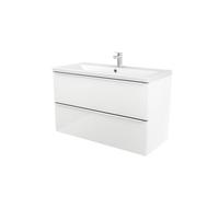 GoodHome Imandra White Wall-Mounted Vanity Unit & Basin Set - Includes Nira Basin (W)1004mm