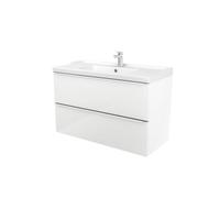 GoodHome Imandra White Wall-Mounted Vanity Unit & Basin Set (W)1004mm