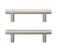 GoodHome Indus Knurled Satin Nickel Effect Any Room Furniture T-Shaped Pull Handle (L)13.6Cm (D)35mm, Pack Of 2