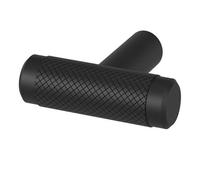 GoodHome Indus Matt Black Steel T-Shaped Furniture Knob (Dia)40mm, Pack Of 2