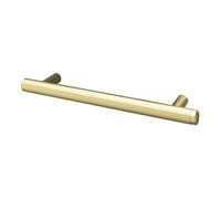 GoodHome Indus Satin Brass Effect Any Room Furniture T-Shaped Pull Handle (L)16.8Cm (D)35mm, Pack Of 2